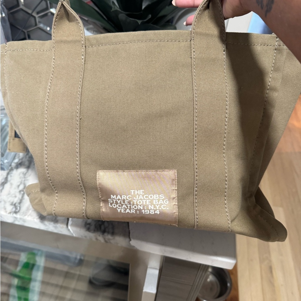 Marc Jacobs Tan Canvas Tote with Reinforced Stitching